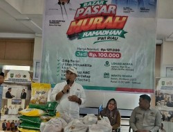 PWI Riau Bersama PWI Pokja Pekanbaru Gelar Bazar Pasar Murah Ramadhan, 1 Paket Harganya Rp100 Ribu