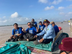 Puluhan Wartawan Ikuti Ekspedisi Jurnalistik PWI Riau ke Pantai Mabloe Kuala Indragiri