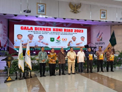 Gala Dinner KONI Riau 2023, Gubri Minta Pertahankan Juara Umum Porwil Sumatera