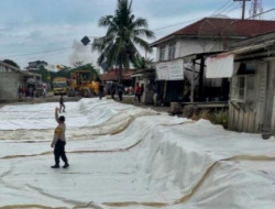 Jalan Amblas di Inhil, Pemprov Riau Tutup Akses Selama 4 Hari untuk Perbaikan